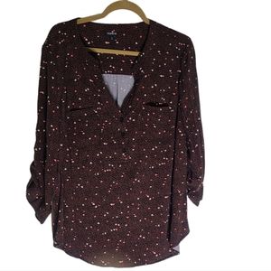 Torrid Harper pullover rayon top. Brown Hearts Size 3x. Very nice condition.